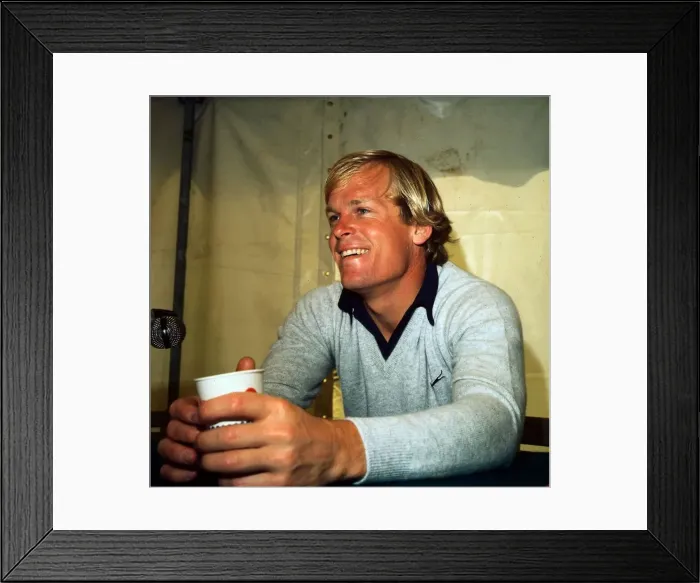 Framed Print : Johnny Miller golfer at press conference April 1987 Framed Print : Johnny Miller golfer at press conference April 1987
