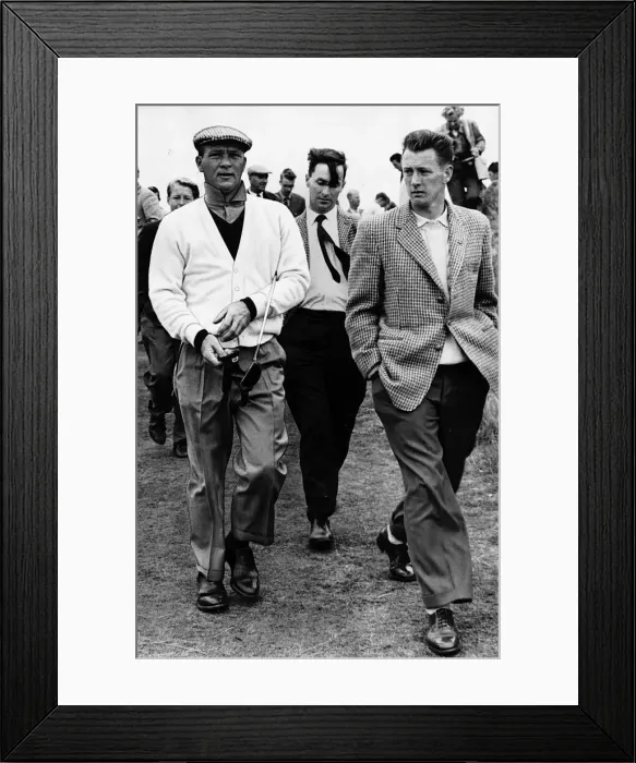 Framed Print : Arnold Palmer walking alongside fans at the British Golf Open 1962 Framed Print : Arnold Palmer walking alongside fans at the British Golf Open 1962