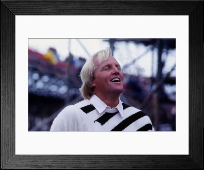 Framed Print : Greg Norman golfer laughing July 1986 Framed Print : Greg Norman golfer laughing July 1986