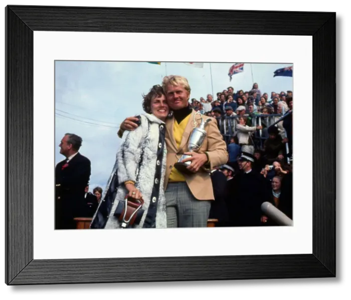 Framed Print : Jack Nicklaus and his wife with trophy 1970 Framed Print : Jack Nicklaus and his wife with trophy 1970