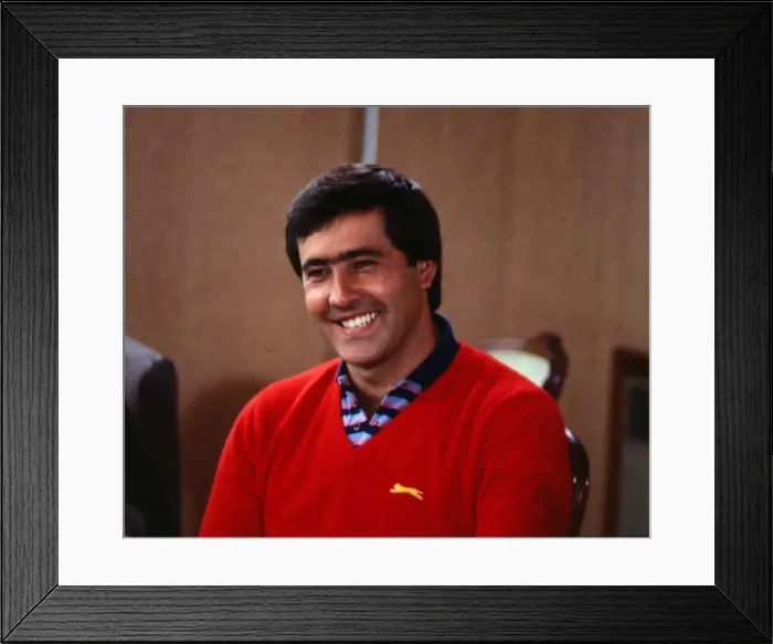 Framed Print : Seve Ballesteros golferJuly 1982 Red pullover Framed Print : Seve Ballesteros golferJuly 1982 Red pullover