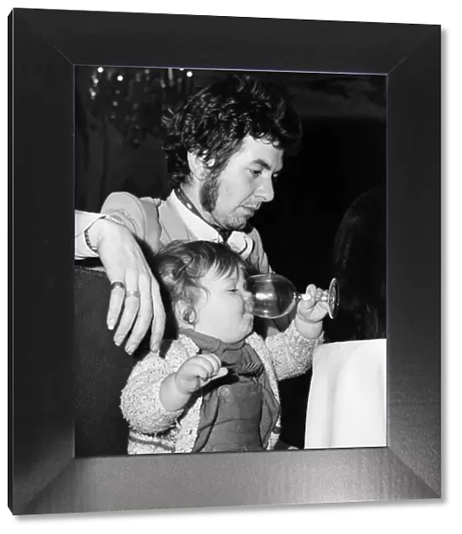 Ronnie Lane of pop group The Faces formally Small Faces & daughter Alana 1973