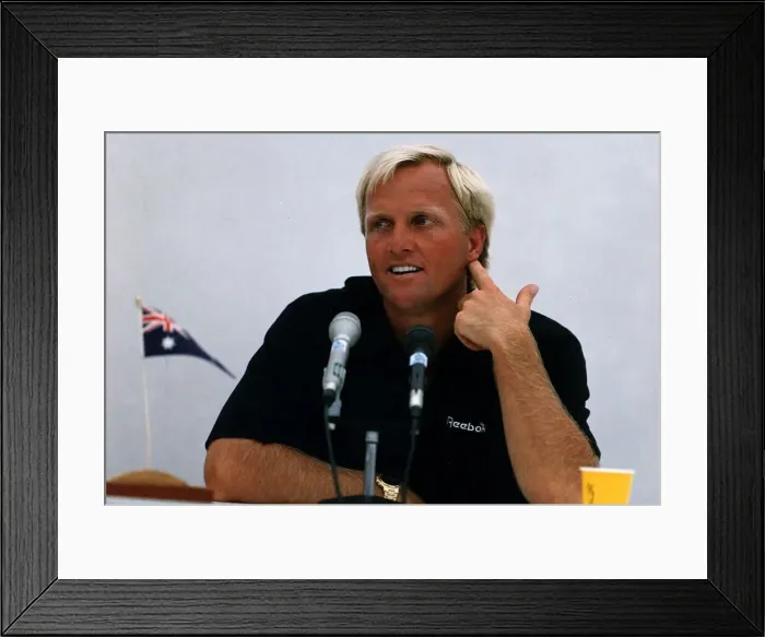 Framed Print : Greg Norman Australian golfer at press conference Framed Print : Greg Norman Australian golfer at press conference
