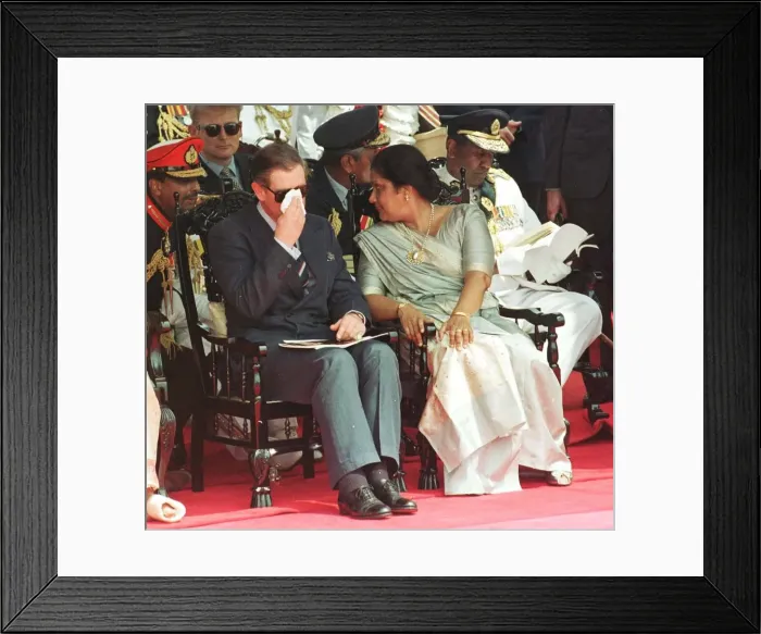 Framed Print : Prince Charles the Prince of Wales attends the 50th Anniversary Independence celebrations