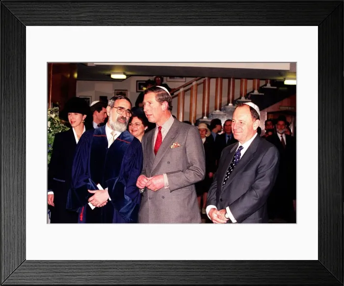 Framed Print : Prince Charles attending the 50th anniversary of the Birth of State of Israel with Chief Framed Print : Prince Charles attending the 50th anniversary of the Birth of State of Israel with Chief