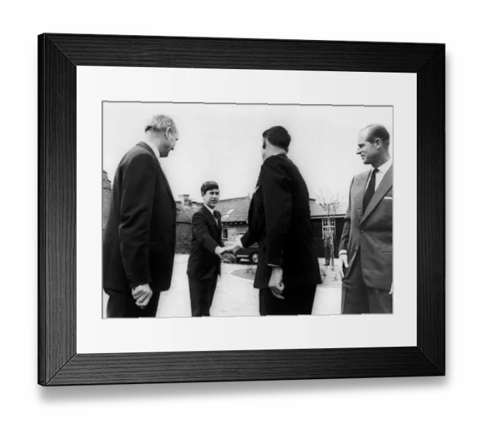 Framed Print : Prince Charles aged 13 arrives at Gordonstoun school May 1962 Framed Print : Prince Charles aged 13 arrives at Gordonstoun school May 1962