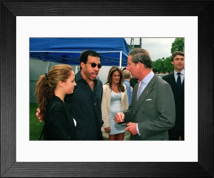 Framed Print : Pricne Charles meets Lionel Richie and daughter Nicole at the Party in the Park princes