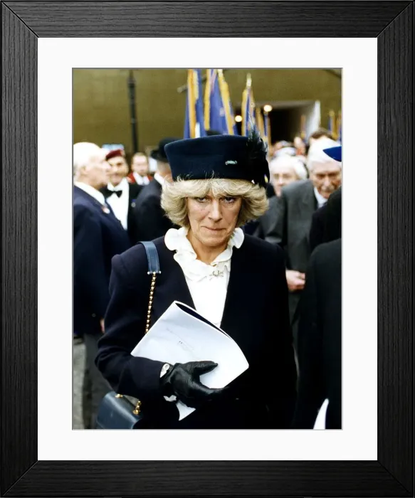Framed Print : Camilla Parker Bowles seen here leaving Westminster Abbey following a service of