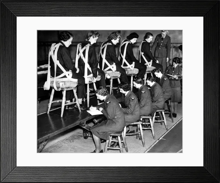 Framed Print : WaFs learning how to pack a parachute September 1941 Framed Print : WaFs learning how to pack a parachute September 1941