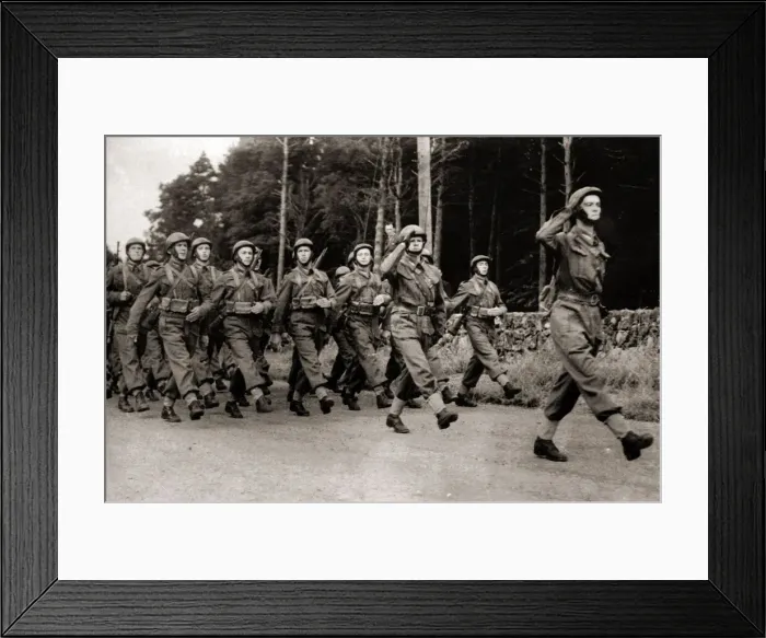 Framed Print : Polish soldiers march past General Sikorski Framed Print : Polish soldiers march past General Sikorski
