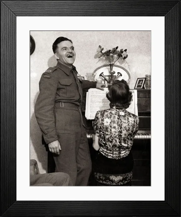 Framed Print : ABWW2 - 19 Private E. R. Horton from Alberta Edmonton Canada singing Framed Print : ABWW2 - 19 Private E. R. Horton from Alberta Edmonton Canada singing