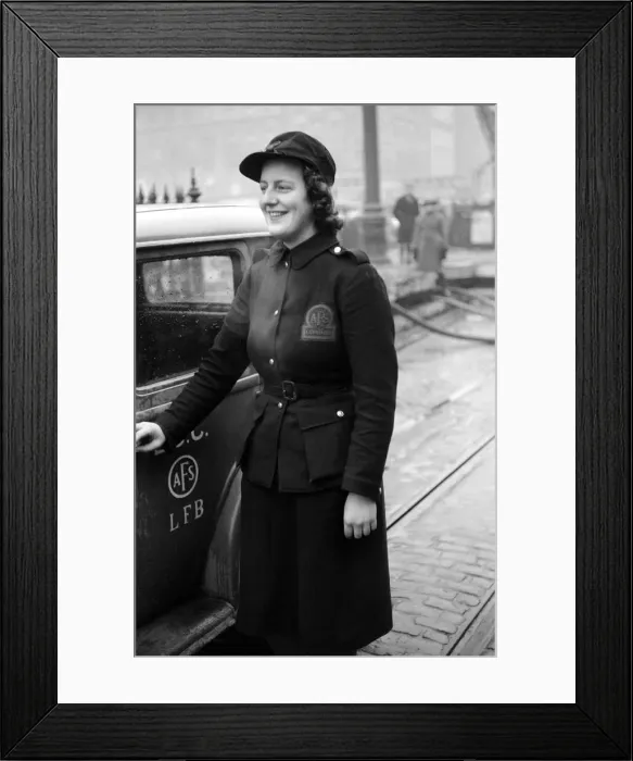 Framed Print : Miss Gillian Tanner awarded the George medal after fire at Taylor Depositary Framed Print : Miss Gillian Tanner awarded the George medal after fire at Taylor Depositary