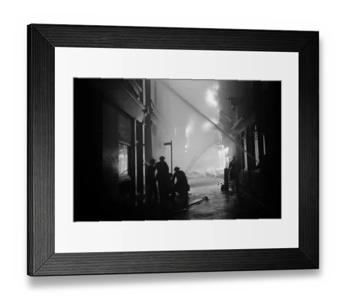 Framed Print : St Pauls Cathedral seen from the church yard during a night of bombing on 29th Framed Print : St Pauls Cathedral seen from the church yard during a night of bombing on 29th