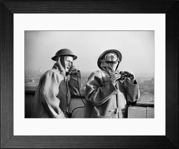 Framed Print : L. F.s HQ Observer post and fire watchers