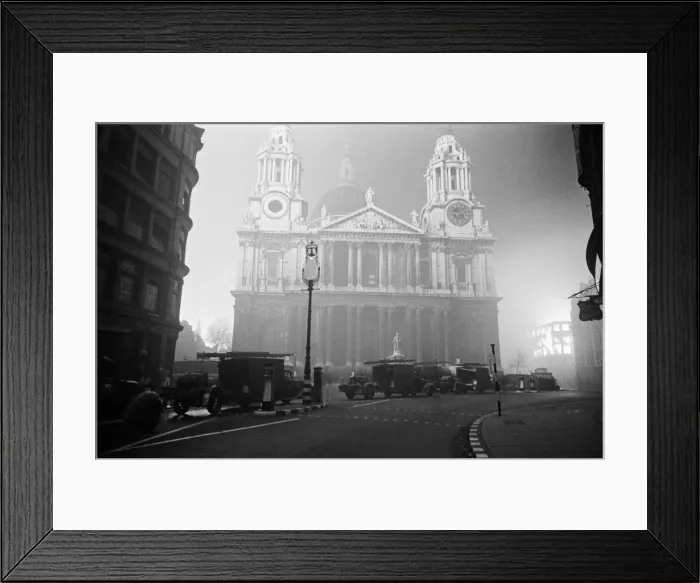 Framed Print : St Pauls Cathedral during a night of bombing on 29th December 1940 Framed Print : St Pauls Cathedral during a night of bombing on 29th December 1940