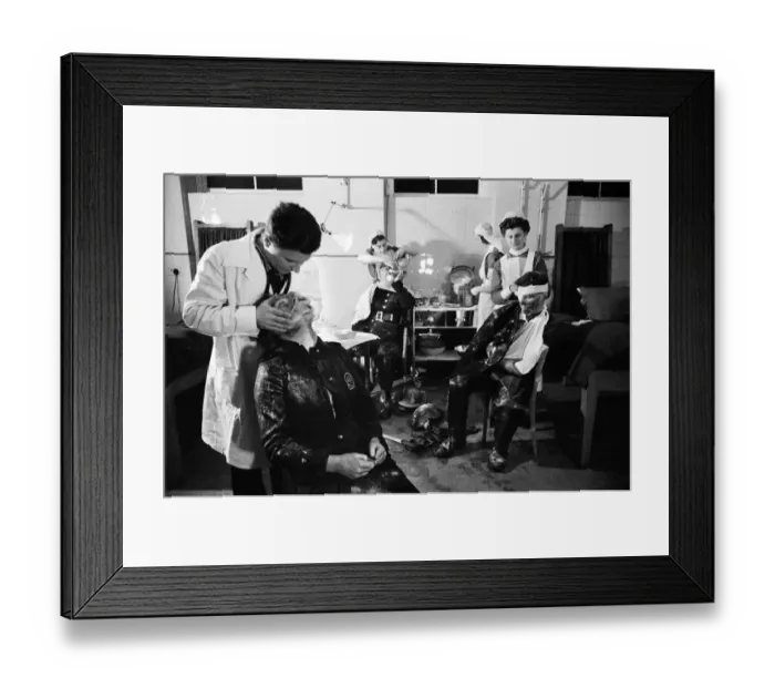 Framed Print : A. F. S, L. F. B, and W. A. F.s casualties receiving treatment at Westminster Hospital Aid Framed Print : A. F. S, L. F. B, and W. A. F.s casualties receiving treatment at Westminster Hospital Aid