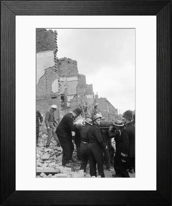 Framed Print : Dawes Road, Walworth, rescue operation, 20 August 1944 Framed Print : Dawes Road, Walworth, rescue operation, 20 August 1944