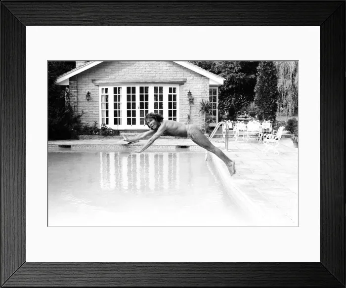 Framed Print : Pop Singer Cliff Richard at home. 24th August 1978 Local Caption watscan