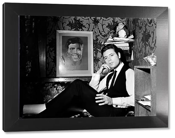 Cliff Richard in his London Palladium dressing room. 13th January 1965