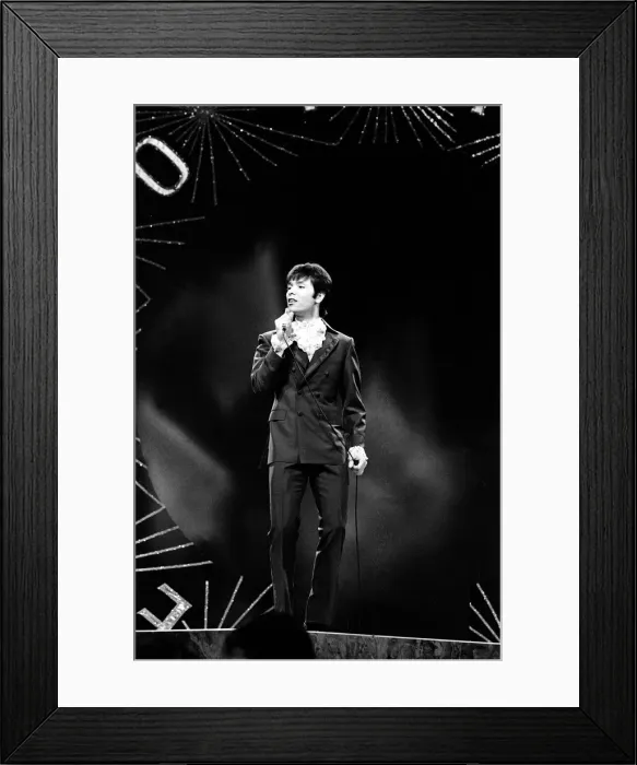Framed Print : Cliff Richard performing during the Eurovision Song contersty rehearsals 6th April