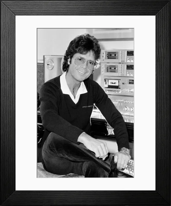 Framed Print : Cliff Richard during a recording session. 5th May 1983 Framed Print : Cliff Richard during a recording session. 5th May 1983