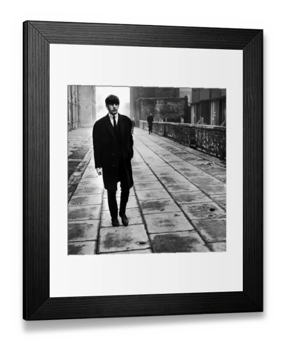 Framed Print : Beatles Drummer Ringo Starr pictured leaving his family home in Admiral Grove Liverpool Framed Print : Beatles Drummer Ringo Starr pictured leaving his family home in Admiral Grove Liverpool
