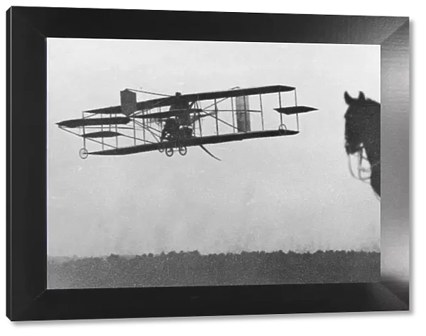 Samuel Franklin Cody seen here with flying with a passenger at Laffan