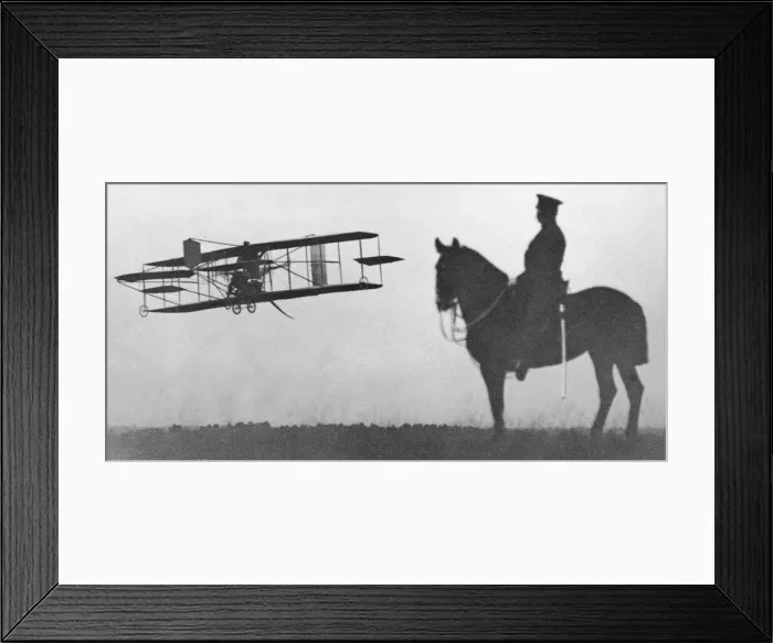 Framed Print : Samuel Franklin Cody seen here with flying with a passenger at Laffan Framed Print : Samuel Franklin Cody seen here with flying with a passenger at Laffan