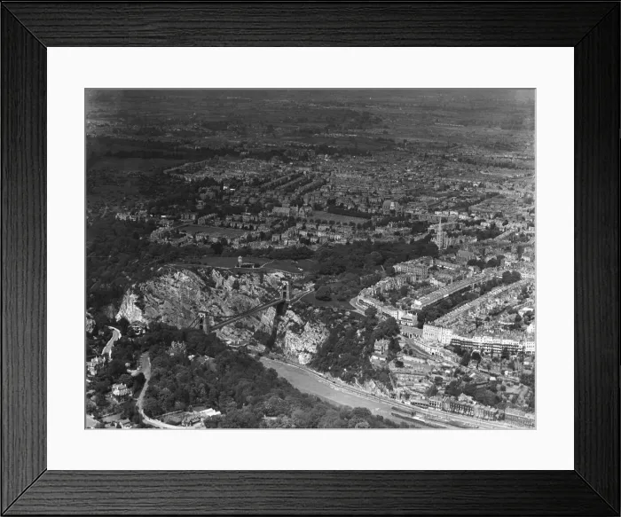 Framed Print : Aerial view of of Clifton Suspension Bridge. Local Caption These are rough scans Framed Print : Aerial view of of Clifton Suspension Bridge. Local Caption These are rough scans