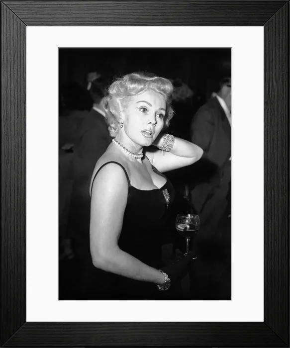 Framed Print : Zsa Zsa Gabor at a reception at The Dorchester Hotel, London Framed Print : Zsa Zsa Gabor at a reception at The Dorchester Hotel, London