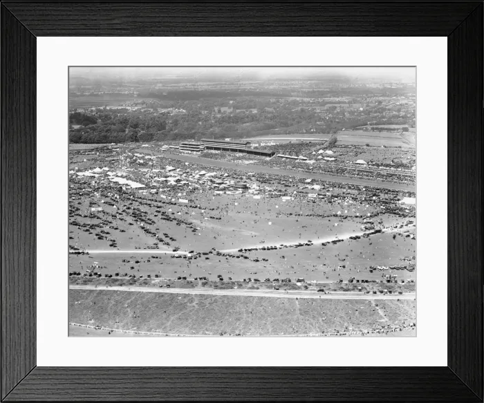 Framed Print : Aerial view of Derby Day at Epsom. 1928 Local Caption These are rough scans