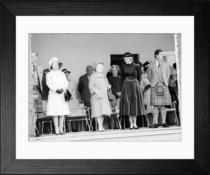 Framed Print : Members of the Royal Family attend the annual Braemar Highland Games near Balmoral Framed Print : Members of the Royal Family attend the annual Braemar Highland Games near Balmoral