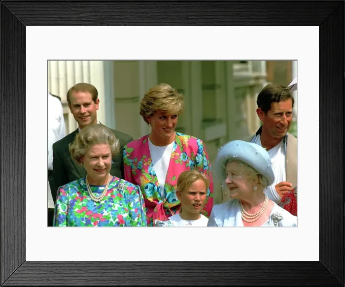 Framed Print : Queen Mother Birthdays August 1990 On her 90th Birthday outside Clarence House