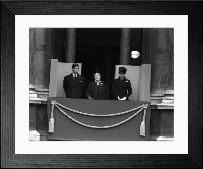 Framed Print : Rememberance Sunday November 1970 at Whitehall l-r Prince Charles Framed Print : Rememberance Sunday November 1970 at Whitehall l-r Prince Charles