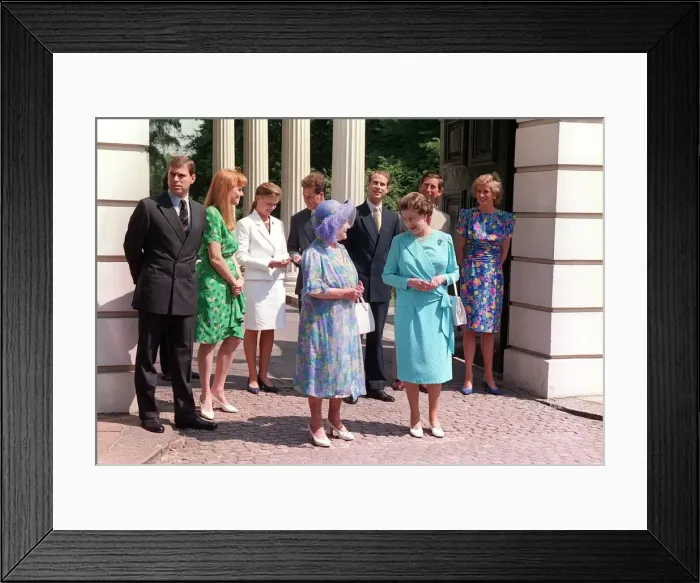 Framed Print : Queen Mother Birthdys August 1989 On her 89th Birthday outside Clarence House