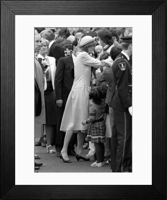 Framed Print : Prince and Princess of Wales tour of Canada in June 1983 Framed Print : Prince and Princess of Wales tour of Canada in June 1983
