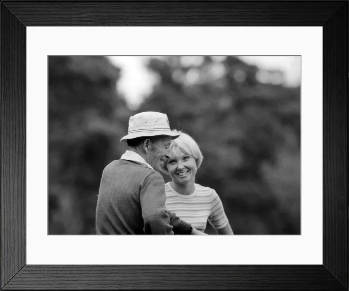 Framed Print : Lady golfer Susan Downer playing with Bing Crosby August 1976 Framed Print : Lady golfer Susan Downer playing with Bing Crosby August 1976