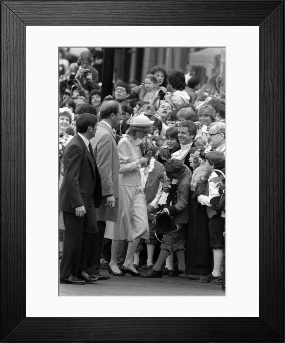 Framed Print : Prince and Princess of Wales tour of Canada in June 1983