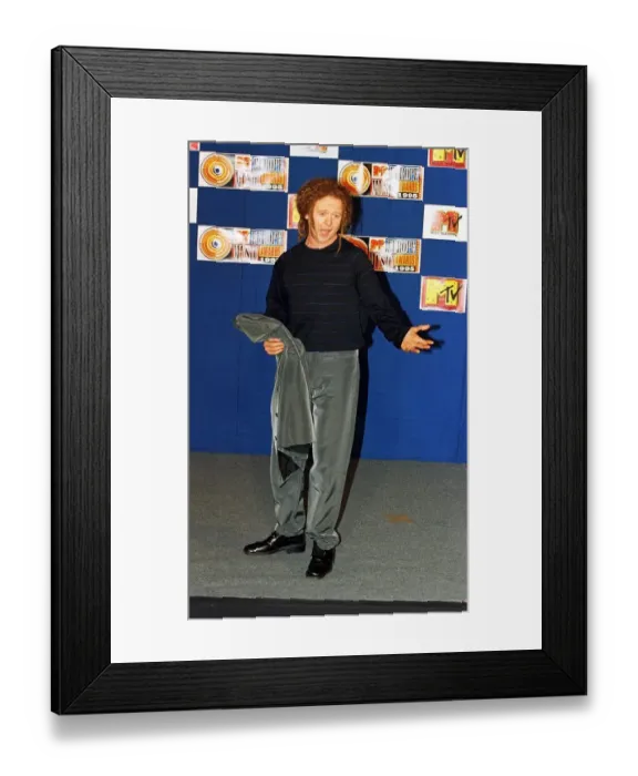 Framed Print : Mick Hucknall lead singer of Simply Red at the MTV European Music Awards November