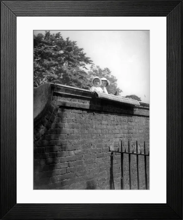 Framed Print : Prince Charles watching The King driving along the Mall, Aug 1950 Framed Print : Prince Charles watching The King driving along the Mall, Aug 1950
