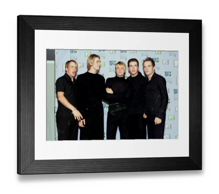 Framed Print : MTV Music awards in Ireland November 1999 Irish pop group Westlife pose for a Framed Print : MTV Music awards in Ireland November 1999 Irish pop group Westlife pose for a