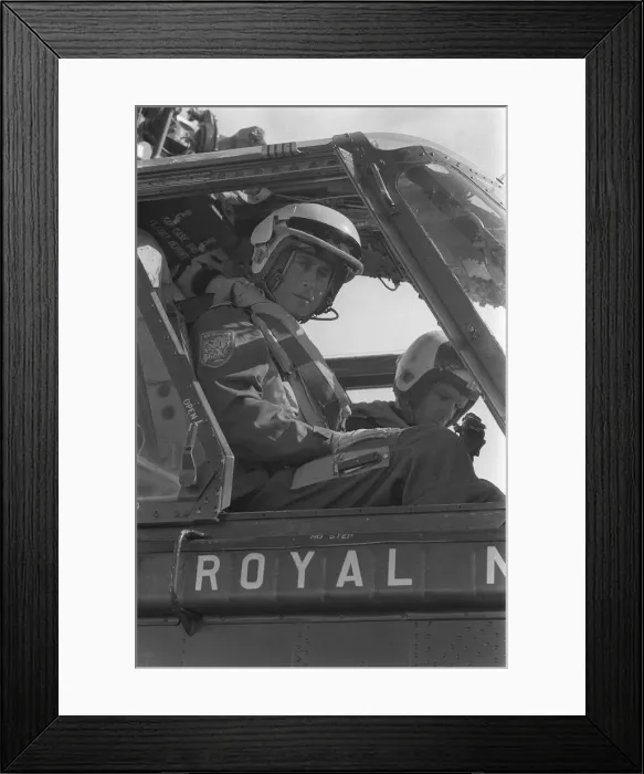 Framed Print : HRH Prince Charles the Prince Of Wales Helicopter Training March 1974 Framed Print : HRH Prince Charles the Prince Of Wales Helicopter Training March 1974