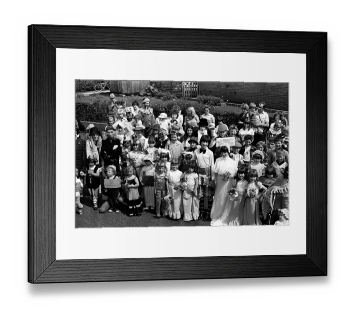 Framed Print : Royal Wedding Celebrations In Ulster July 1981 A fancy dress parade was