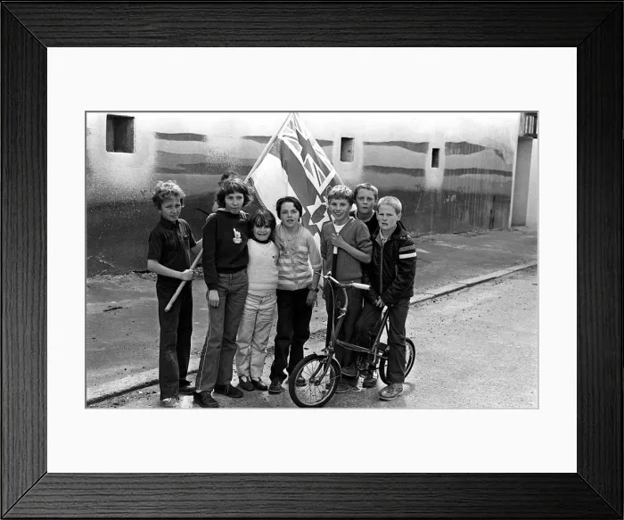 Framed Print : Royal Wedding Celebrations In Ulster July 1981 Young residents of Ainsworth Avenue Framed Print : Royal Wedding Celebrations In Ulster July 1981 Young residents of Ainsworth Avenue