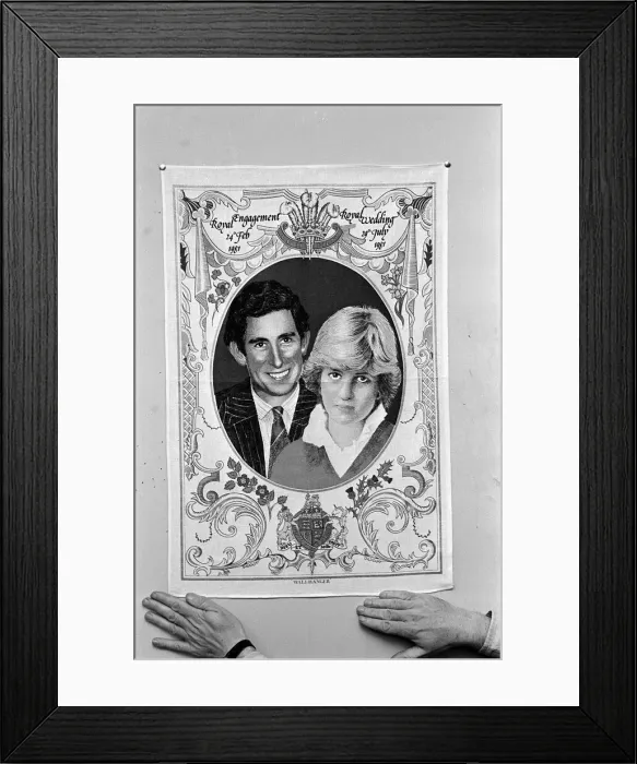 Framed Print : Ulster Fabric Printer Produces Royal Wall Hanging Apr 81 An Ulster fabric printer Framed Print : Ulster Fabric Printer Produces Royal Wall Hanging Apr 81 An Ulster fabric printer