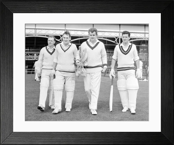 Framed Print : Left to right Geoff Boycott, Ray Illingworth, AG Nicholson Framed Print : Left to right Geoff Boycott, Ray Illingworth, AG Nicholson