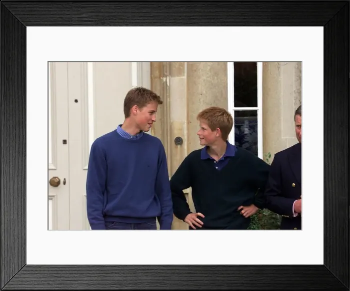 Framed Print : Prince William and Prince Harry at Highgrove July 1999 Pictured discussing Prince Framed Print : Prince William and Prince Harry at Highgrove July 1999 Pictured discussing Prince