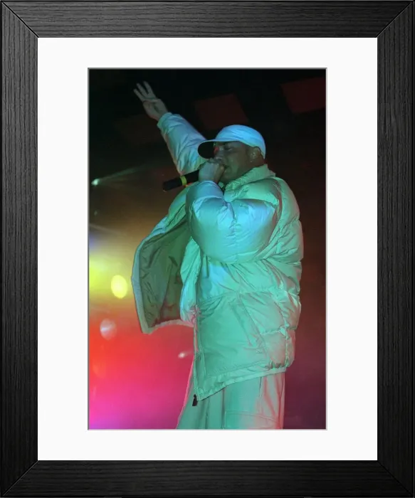 Framed Print : Eminem on stage at Glasgow Barrowlands November 1999