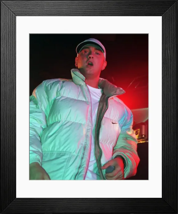 Framed Print : Eminem on stage at Glasgow Barrowlands November 1999