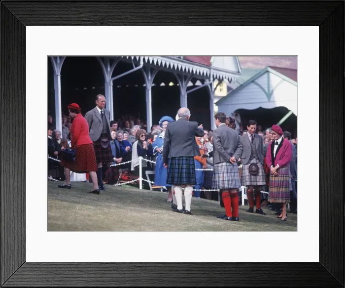 Framed Print : The Royal Family attending the annual Braemar Highland Games near Balmoral, Scotland Framed Print : The Royal Family attending the annual Braemar Highland Games near Balmoral, Scotland